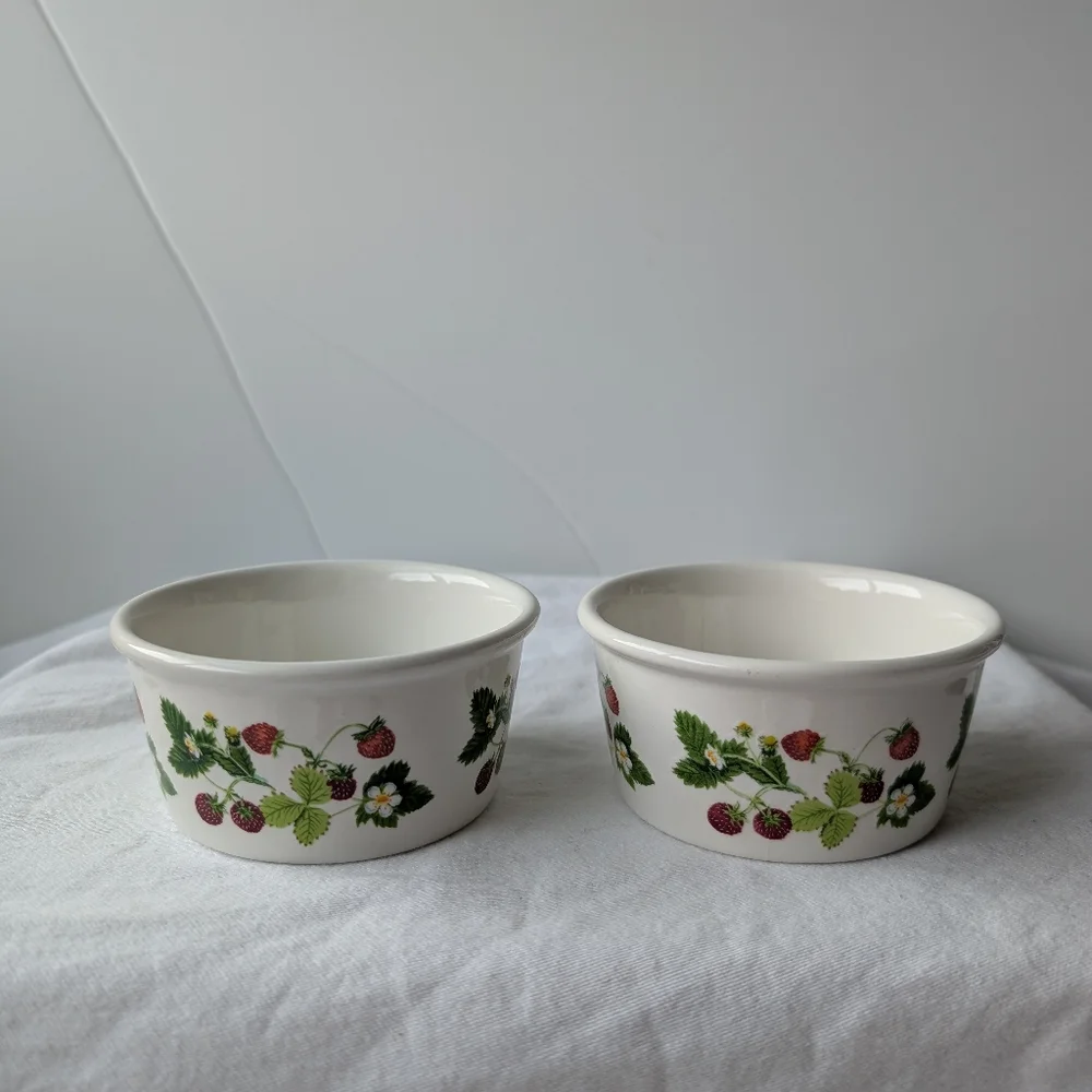 Vintage Portmeirion Summer Strawberries Ramekins Discontinued - 4